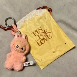 Authentic Pin For Love Labubu Pendant PINK LETTER (U)